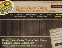 Tablet Screenshot of finandfeathercabins.com